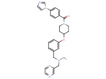 1-[3-({1-[4-(1H-imidazol-1-yl)benzoyl]-4-piperidinyl}oxy)phenyl]-N-methyl-N-(2-pyrazinylmethyl)methanamine