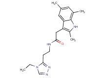 N-[2-(4-ethyl-4H-1,2,4-triazol-3-yl)ethyl]-2-(2,5,7-trimethyl-1H-indol-3-yl)acetamide