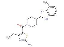 4-ethyl-5-{[4-(4-methyl-1H-benzimidazol-2-yl)-1-piperidinyl]carbonyl}-1,3-thiazol-2-amine