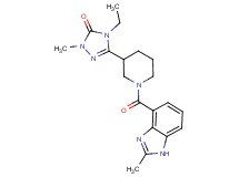 4-ethyl-2-methyl-5-{1-[(2-methyl-1H-benzimidazol-4-yl)carbonyl]piperidin-3-yl}-2,4-dihydro-3H-1,2,4-triazol-3-one