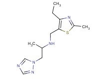 N-[(4-ethyl-2-methyl-1,3-thiazol-5-yl)methyl]-1-(1H-1,2,4-triazol-1-yl)propan-2-amine