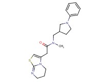 2-(6,7-dihydro-5H-[1,3]thiazolo[3,2-a]pyrimidin-3-yl)-N-methyl-N-[(1-phenyl-3-pyrrolidinyl)methyl]acetamide