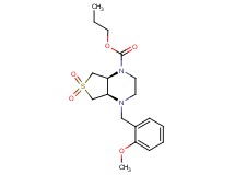 propyl (4aR*,7aS*)-4-(2-methoxybenzyl)hexahydrothieno[3,4-b]pyrazine-1(2H)-carboxylate 6,6-dioxide