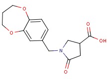 1-(3,4-dihydro-2H-1,5-benzodioxepin-7-ylmethyl)-5-oxopyrrolidine-3-carboxylic acid