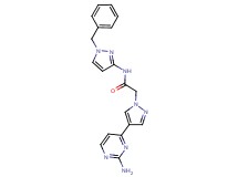 2-[4-(2-aminopyrimidin-4-yl)-1H-pyrazol-1-yl]-N-(1-benzyl-1H-pyrazol-3-yl)acetamide