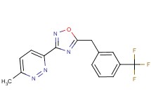 3-methyl-6-{5-[3-(trifluoromethyl)benzyl]-1,2,4-oxadiazol-3-yl}pyridazine