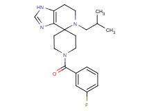 1'-(3-fluorobenzoyl)-5-isobutyl-1,5,6,7-tetrahydrospiro[imidazo[4,5-c]pyridine-4,4'-piperidine]