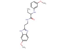 N-[2-(6-methoxy-1H-benzimidazol-2-yl)ethyl]-2-[(3-methoxyphenyl)amino]butanamide