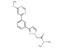 2-{3-[3-(6-methoxy-4-pyrimidinyl)phenyl]-1H-pyrazol-1-yl}-N,N-dimethylacetamide
