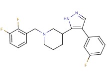 1-(2,3-difluorobenzyl)-3-[4-(3-fluorophenyl)-1H-pyrazol-5-yl]piperidine