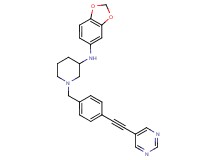 N-1,3-benzodioxol-5-yl-1-[4-(5-pyrimidinylethynyl)benzyl]-3-piperidinamine