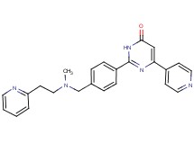 2-(4-{[methyl(2-pyridin-2-ylethyl)amino]methyl}phenyl)-6-pyridin-4-ylpyrimidin-4(3H)-one