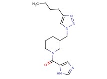 3-[(4-butyl-1H-1,2,3-triazol-1-yl)methyl]-1-(1H-imidazol-5-ylcarbonyl)piperidine