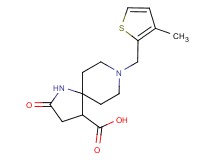 8-[(3-methyl-2-thienyl)methyl]-2-oxo-1,8-diazaspiro[4.5]decane-4-carboxylic acid