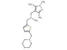 N-methyl-1-[5-(piperidin-1-ylmethyl)-2-thienyl]-N-[(1,3,5-trimethyl-1H-pyrazol-4-yl)methyl]methanamine