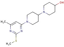 1'-[6-methyl-2-(methylthio)-4-pyrimidinyl]-1,4'-bipiperidin-4-ol