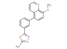 8-methoxy-5-[3-(5-methyl-1,3,4-oxadiazol-2-yl)phenyl]quinoline