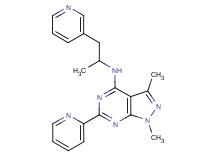1,3-dimethyl-N-[1-methyl-2-(3-pyridinyl)ethyl]-6-(2-pyridinyl)-1H-pyrazolo[3,4-d]pyrimidin-4-amine