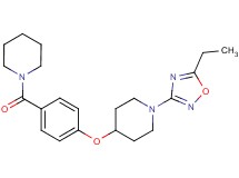 1-(5-ethyl-1,2,4-oxadiazol-3-yl)-4-[4-(piperidin-1-ylcarbonyl)phenoxy]piperidine