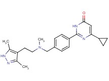 6-cyclopropyl-2-(4-{[[2-(3,5-dimethyl-1H-pyrazol-4-yl)ethyl](methyl)amino]methyl}phenyl)pyrimidin-4(3H)-one