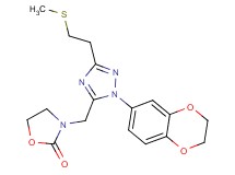 3-({1-(2,3-dihydro-1,4-benzodioxin-6-yl)-3-[2-(methylthio)ethyl]-1H-1,2,4-triazol-5-yl}methyl)-1,3-oxazolidin-2-one