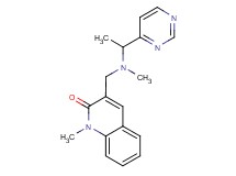 1-methyl-3-{[methyl(1-pyrimidin-4-ylethyl)amino]methyl}quinolin-2(1H)-one