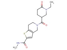 5-[(1-ethyl-6-oxo-3-piperidinyl)carbonyl]-N-methyl-4,5,6,7-tetrahydrothieno[3,2-c]pyridine-2-carboxamide