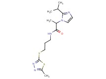 2-(2-isopropyl-1H-imidazol-1-yl)-N-{3-[(5-methyl-1,3,4-thiadiazol-2-yl)thio]propyl}propanamide