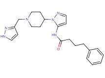 4-phenyl-N-{1-[1-(1H-pyrazol-3-ylmethyl)-4-piperidinyl]-1H-pyrazol-5-yl}butanamide