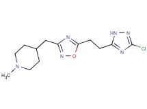 4-({5-[2-(3-chloro-1H-1,2,4-triazol-5-yl)ethyl]-1,2,4-oxadiazol-3-yl}methyl)-1-methylpiperidine