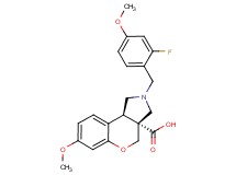 (3aR*,9bR*)-2-(2-fluoro-4-methoxybenzyl)-7-methoxy-1,2,3,9b-tetrahydrochromeno[3,4-c]pyrrole-3a(4H)-carboxylic acid