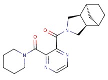 (1R*,2R*,6S*,7S*)-4-{[3-(1-piperidinylcarbonyl)-2-pyrazinyl]carbonyl}-4-azatricyclo[5.2.1.0~2,6~]decane