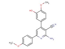 2-amino-4-(3-hydroxy-4-methoxyphenyl)-6-(4-methoxyphenyl)nicotinonitrile