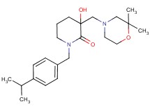 3-[(2,2-dimethylmorpholin-4-yl)methyl]-3-hydroxy-1-(4-isopropylbenzyl)piperidin-2-one