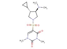 5-{[(3S*,4R*)-3-cyclopropyl-4-(dimethylamino)-1-pyrrolidinyl]sulfonyl}-1,3-dimethyl-2,4(1H,3H)-pyrimidinedione