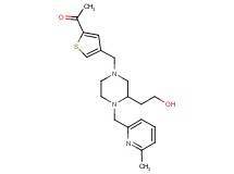 1-[4-({3-(2-hydroxyethyl)-4-[(6-methyl-2-pyridinyl)methyl]-1-piperazinyl}methyl)-2-thienyl]ethanone