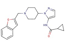 N-{1-[1-(1-benzofuran-2-ylmethyl)-4-piperidinyl]-1H-pyrazol-5-yl}cyclopropanecarboxamide