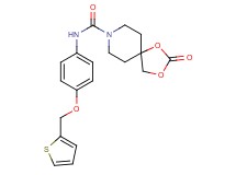 2-oxo-N-[4-(2-thienylmethoxy)phenyl]-1,3-dioxa-8-azaspiro[4.5]decane-8-carboxamide