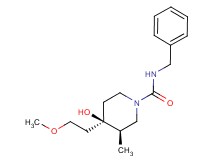(3R*,4R*)-N-benzyl-4-hydroxy-4-(2-methoxyethyl)-3-methylpiperidine-1-carboxamide
