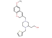 2-[4-[(6-methoxy-2H-chromen-3-yl)methyl]-1-(2-thienylmethyl)-2-piperazinyl]ethanol