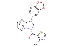 (3R*,3aR*,7aR*)-3-(1,3-benzodioxol-5-yl)-1-[(4-methyl-1,3-thiazol-5-yl)carbonyl]octahydro-4,7-ethanopyrrolo[3,2-b]pyridine