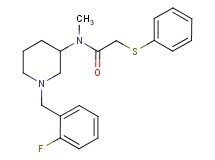 N-[1-(2-fluorobenzyl)-3-piperidinyl]-N-methyl-2-(phenylthio)acetamide