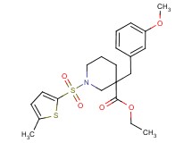 ethyl 3-(3-methoxybenzyl)-1-[(5-methyl-2-thienyl)sulfonyl]-3-piperidinecarboxylate