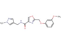 2-[(3-methoxyphenoxy)methyl]-N-[(1-methyl-1H-pyrazol-4-yl)methyl]-1,3-oxazole-4-carboxamide
