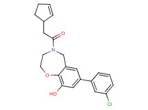 7-(3-chlorophenyl)-4-(cyclopent-2-en-1-ylacetyl)-2,3,4,5-tetrahydro-1,4-benzoxazepin-9-ol