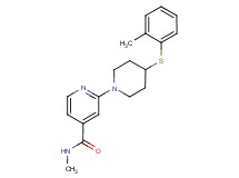 N-methyl-2-{4-[(2-methylphenyl)thio]-1-piperidinyl}isonicotinamide