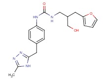 N-[3-(2-furyl)-2-(hydroxymethyl)propyl]-N'-{4-[(5-methyl-4H-1,2,4-triazol-3-yl)methyl]phenyl}urea