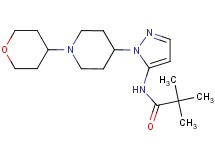 2,2-dimethyl-N-{1-[1-(tetrahydro-2H-pyran-4-yl)-4-piperidinyl]-1H-pyrazol-5-yl}propanamide