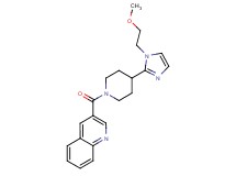 3-({4-[1-(2-methoxyethyl)-1H-imidazol-2-yl]-1-piperidinyl}carbonyl)quinoline