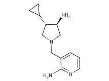 3-{[rel-(3R,4S)-3-amino-4-cyclopropyl-1-pyrrolidinyl]methyl}-2-pyridinamine dihydrochloride